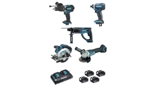 Ensemble de 5 machines Makita DLX5039PTJ