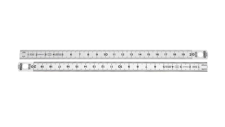 Règle en acier inoxydable Stanley 1-35-522 flexible 20cmx13mm