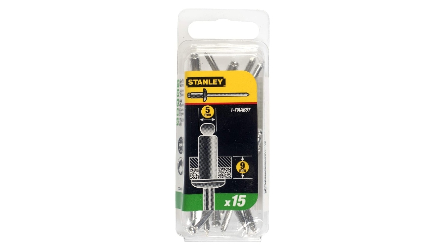 Rivet aluminium 9,5x5 mm Stanley 1-PAA66T