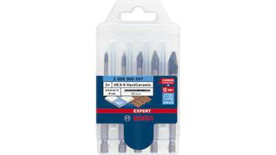 Kit 5 forets de carrelage Bosch Expert HEX-9 HardCeramic 2608900597