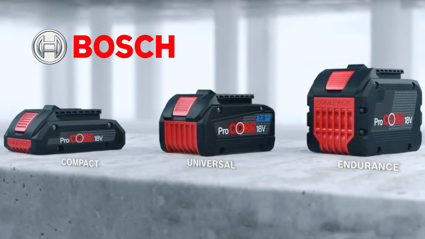 Bosch lance une nouvelle série de batteries ProCORE 18 Volts pour ses  outils électroportatifs - Zone Outillage